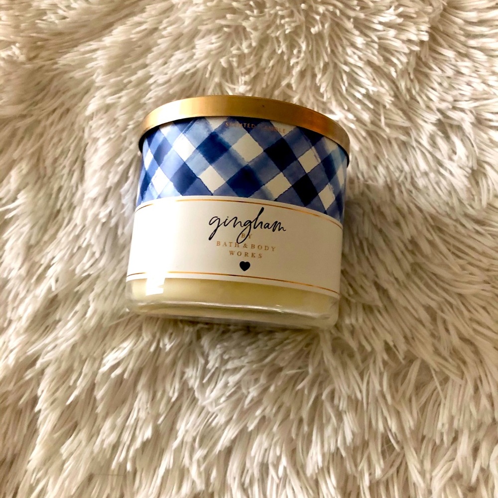 Gingham Three-Wick Candle
